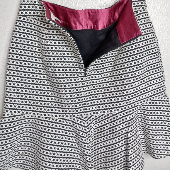 BANANA REPUBLIC Black & White Mini Skirt Size 2 Petite - Picture 4 of 12